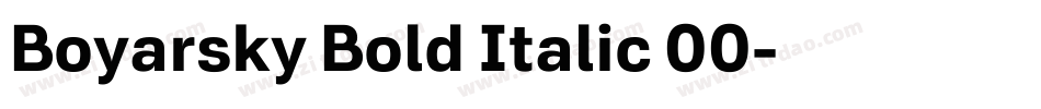Boyarsky Bold Italic 00字体转换
